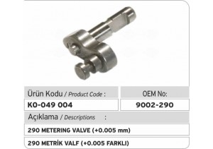 9002-290 Metrik Valf (+005 mm)